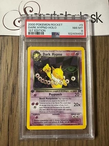PSA 8 - Pokemon Dark Hypno 9/82 - Team Rocket 1. Edition - Holo NEAR MINT - Bild 1 von 2