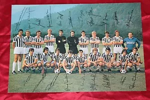 Foto Gigantografia Manifesto HURRA JUVENTUS FORMAZIONE 1973-74 CON AUTOGRAFI - Foto 1 di 1