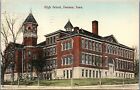 High School, Denison, Iowa Postcard (1910)
