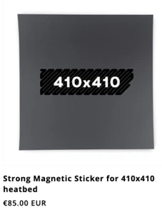 Oseq Strong magnetic Sticker for 410mm x 410mm heated bed letto stampante 3d - Foto 1 di 3