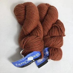 Vintage Chunky Yarn by Berroco Lot of 2 skeins Pumpkin #6176 Matching lot # - Picture 1 of 6