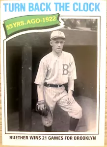 19122 Brooklyn Dodgers Dutch Ruether Custom Topps Card NM 21 game win highligts - Picture 1 of 2