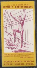 COMET SWEETS-OLYMPIC ACHIEVEMENTS PACKAGE ISSUE-#22- DIVING - JOAQUIN CAPILLA
