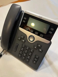 Cisco CP-7841 4-Line VoIP Phone Gray w/Stand & Handset Lot of 5 - Picture 1 of 9