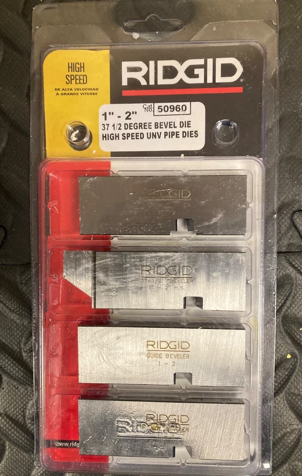 ridgid 1"-2" bevel dies 37-1/2 degree 50960 - Image 1 of 1