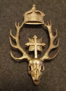 WWI Era German Jägers badge with Prussian Crown - Picture 1 of 7