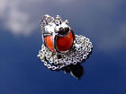 Red Jasper Frog Natural Gemstone Pendant Necklace 50cm Healing Stone Chakra