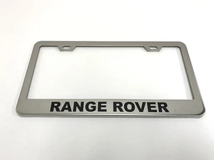 1 STAINLESS STEEL CHROME Polished Metal License Plate Frame - LRRangeRover - Picture 1 of 3