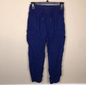GAP Kids Boys’ Navy Blue Cargo Pockets Drawstring Waist Lined Jogger Pants Sz L - Picture 1 of 9