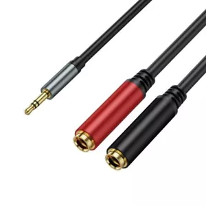 3.5mm to Dual 6.35mm Y Splitter Audio Adapter Cable | Male to Female - Picture 1 of 9