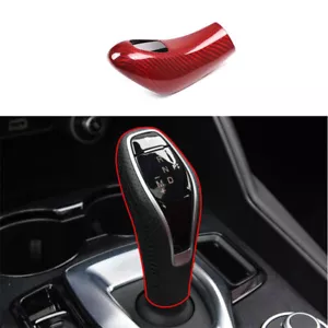 For Alfa Romeo Stelvio 20-22 Red Carbon Fiber Gear Shift Knob Shifter Lever Trim - Bild 1 von 6