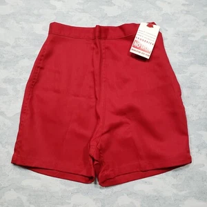 Vintage Deadstock Broderick Gym Shorts Youth Misses 22 Red High Rise - Picture 1 of 12