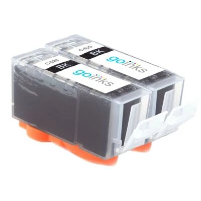 GO INKS 2 Black Ink Cartridges to replace Canon PGI-520 (PGI-520Bk) Compatible
