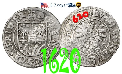 GERMAN Prussia 3 Kreuzer 1620, Münsterberg-Ols Silver Coin #19522 - Image 1 of 3