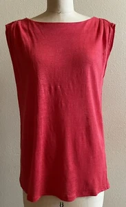 Michael Stars Red Sleeveless Linen Top Shirt sz Small EUC - Picture 1 of 4