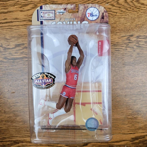 McFarlane NBA Legends 4 Julius Irving 76ers Hardwood Classics 2008 Figure New Cover