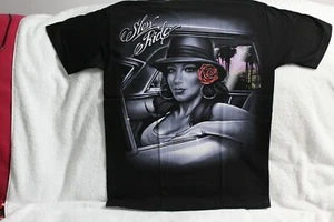 SEXY WOMAN CAR HAT ROSE SLOW RIDE T-SHIRT SHIRT - Picture 1 of 2