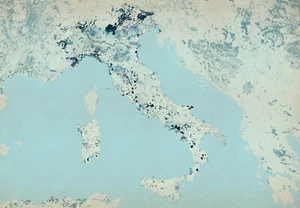 Italia Mapa Papel Foto Papel Pintado 144x100 pulgadas Hogar Oficina Azul Salón Tamaño Gigante - Imagen 1 de 6