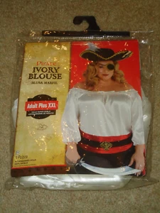Costume, Female, Pirate Ivory Blouse, Adult Plus XXL Fits up to Size 18-20 , NIP - Picture 1 of 4