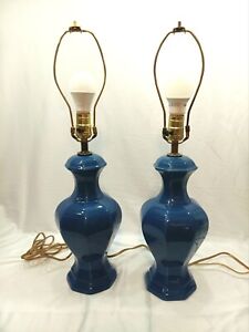  Blue Ceramic Table Lamps.