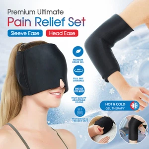 Premium Ultimate Pain Relief Set: Sleeve & Head Ease Compression Gel Sleeves - Picture 1 of 25