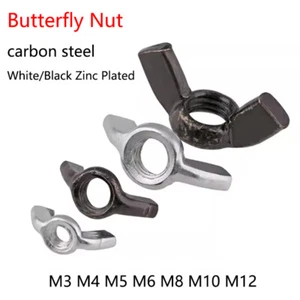 Flügelmuttern DIN315 Schmetterlingsmuttern M3 M4 M5 M6 M8 M10 M12 metrisch Stahl verzinkt - Bild 1 von 8