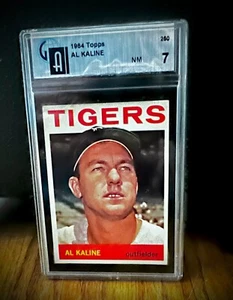 1964 Topps Baseball Card #250 Al Kaline Detroit Tigers - GRADE 7 NM - Picture 1 of 1
