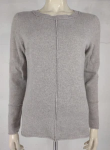 Saks Fifth Avenue beige 100% Cashmere round neck pullover sweater womens Large - Picture 1 of 7