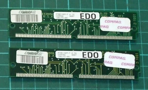 8Mb EDO Ram (2x 4Mb 60ns 72-pin simms) Compaq brand - Picture 1 of 2