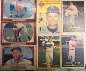 54, 55, 57 Brooklyn Dodgers Topps Baseball Cards SOLD AS IS (SNIDER, CAMPANELLA) - Picture 1 of 2