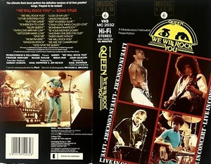Queen ‘We Will Rock You : Live In Concert’ VHS Cover Slip Art - Imagen 1 de 3