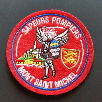 Ecusson patch brodé des Sapeurs-Pompiers du Mont Saint Michel (Normandie) - Photo 1/2