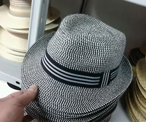 hut mod. Kubanischer Herren Sommer Stroh Elegant Zeremonie Brunnen Hat Man - Bild 1 von 1