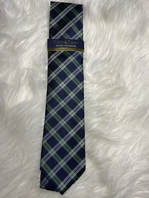 New CLUB ROOM ESTATE Neck Wear 100% Silk Neck Tie plaid. - Image 1 of 4