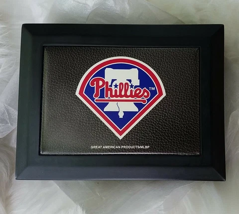 MLB Philadelphia Phillies Jewelry Box ~ Watch Box Dresser Box NWOB Cover