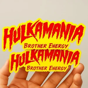 2-Pack Hulkamania Glossy Vinyl Stickers for Water Bottles/Laptops - Hulk Hogan - Picture 1 of 4