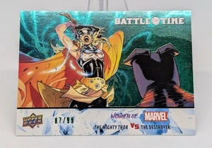 2024 Upper Deck Women Of Marvel Green Lt FX /99 The Mighty Thor Battle Time #14 - Bild 1 von 2