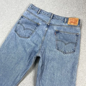 Levis 550 Jeans Mens 38x32 Straight Blue Light Wash Denim Cotton Western Preppy - Picture 1 of 18