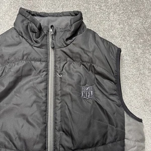 NFL bestickte Football gefütterte Weste schwarz grau Damen Large - Bild 1 von 9