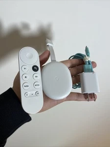 Google Chromecast with Google TV Media Streamer - Snow (HD) G454V . Tested Works - Picture 1 of 11
