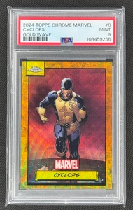 2024 Topps Marvel Chrome GOLD WAVE #8 Cyclops 37/50 PSA 9 - Bild 1 von 3