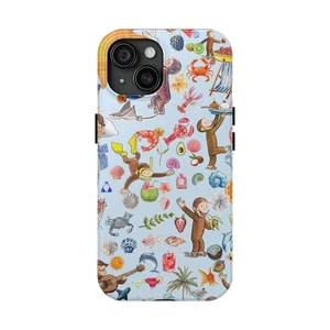 Curious George lustige süße Affe Handyhülle für iPhone 11 bis 16 - Bild 1 von 4