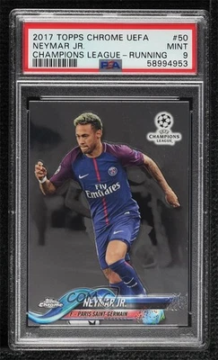 2017-18 Topps Chrome UCL Neymar Jr #50 PSA 9 MINT - Image 1 of 3