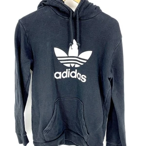 Adidas Trefoil Logo Black Hoodie Unisex Size M - Picture 1 of 7