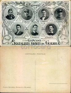 POLITICA SOCIALISMO-GIOVANI SOCIALISTI MORTI IN GUERRA-PRIMA GUERRA WW1-D17-20 - Foto 1 di 1