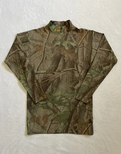 Under Armour Real Tree Hardwood Camo Shirt Mens Size XL Brown Compression Mock - Picture 1 of 8