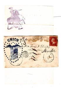 Civil War Patriotic Shelbyville TN to Chardon OH Forwarded Due 3 SEE DESCRIPTION - Picture 1 of 5