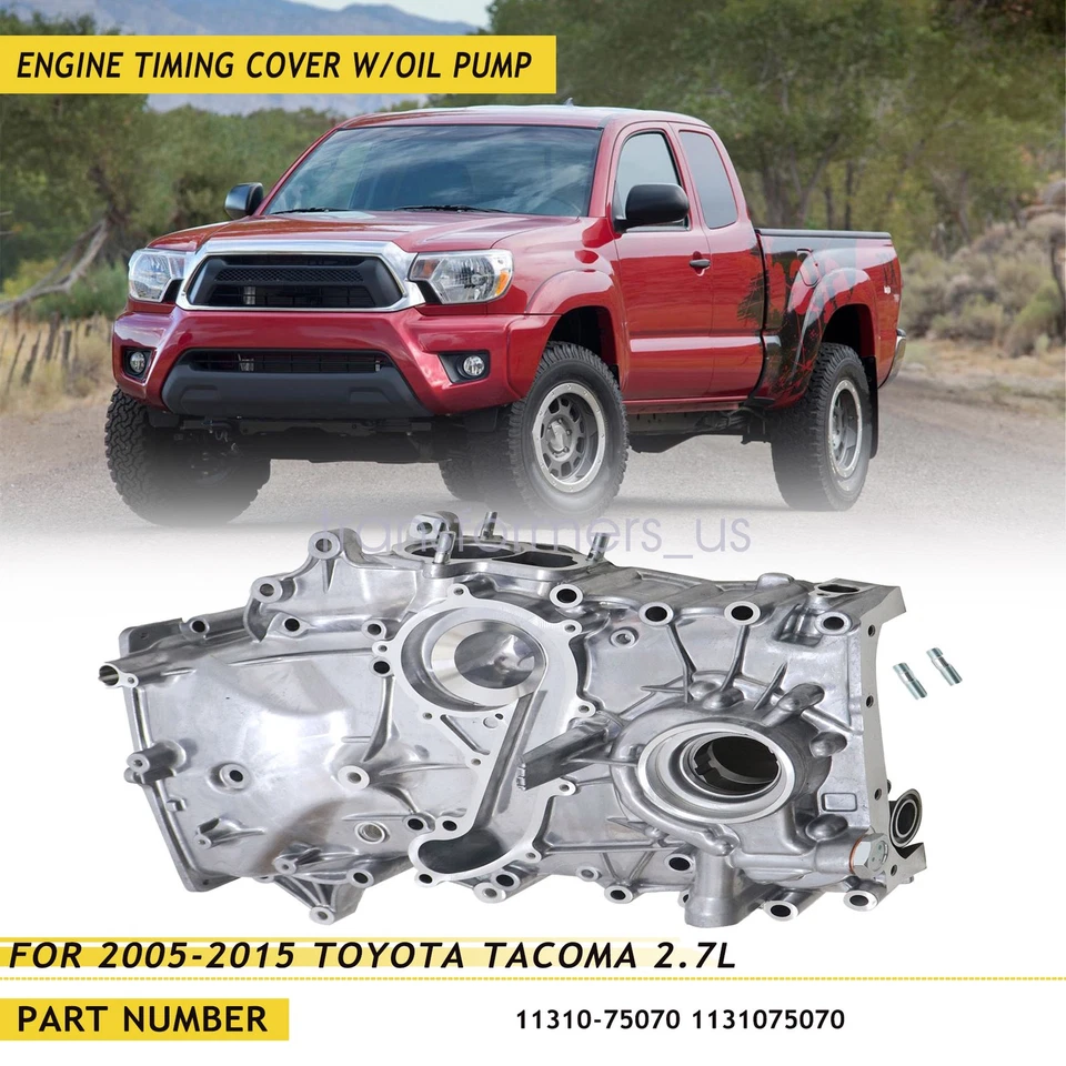 Cubierta de distribución del motor nueva para Toyota Tacoma 2005-2015 2,7 L con bomba de aceite 11310-75070 Foto 1 de 4