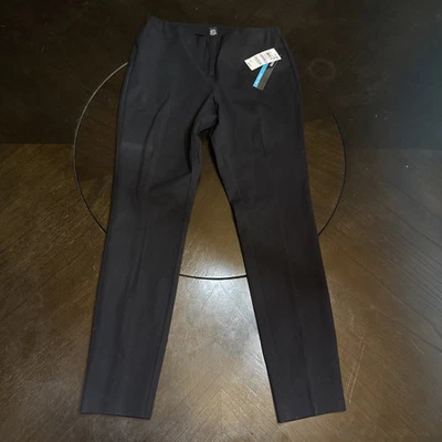 NWT Alfani Skinny Leg Comfort Waist Pants With Stretch, Deep Black, Size 6P - Image 1 of 4