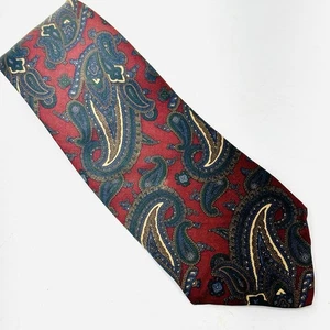 Robert Talbott Krawatte feinste Seide rot Paisley in Braun, Blau, Gold Carmel Valley 57 Zoll - Bild 1 von 6